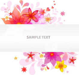 Floral background hand drawn flowers with place Vector Image