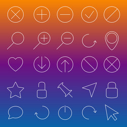 Set of linear web icons vector