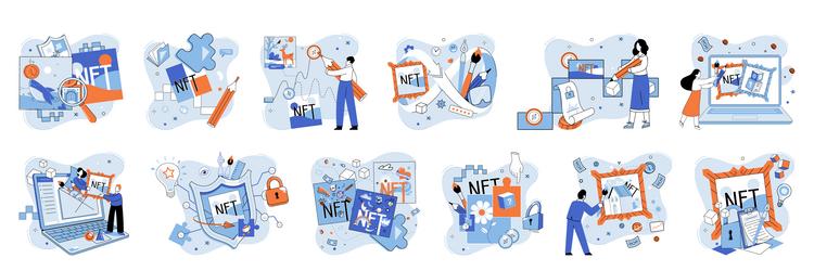 web 3 virtual reality vr technologies within web3 vector image