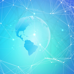 abstract futuristic background with connecting vector image