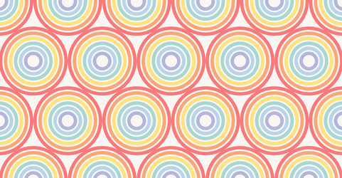 abstract rainbow circles pattern geometric vector image