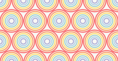 abstract rainbow circles pattern geometric vector