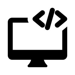 scripting and programming executed on desktop vector image