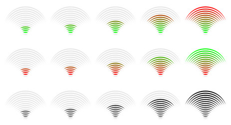 Signal strength progress level indicator vector