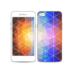 white mobile smartphone with an example vector image
