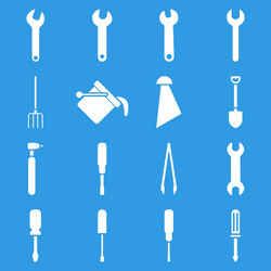 instruments and tools icon set vector image