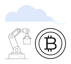 robotic arm representing automation in technology vector image