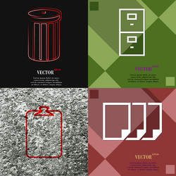 set of abstract backgrounds with different web vector image