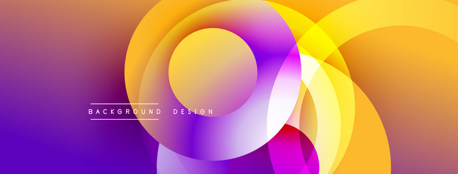 abstract vibrant circles overlap creating dynamic vector image