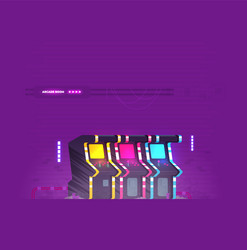 retro arcade machine flat style vector image