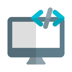 scripting and programming executed on desktop vector image
