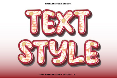 text style editable effect 3d emboss vector image