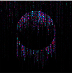 big data visualization circle stream falling vector image