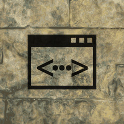 code icon symbol flat modern web design with long vector image