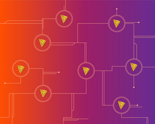 cryptocurrency tron blockchain circuit background vector image