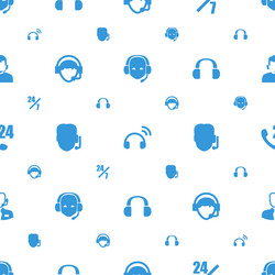 operator icons pattern seamless white background vector image