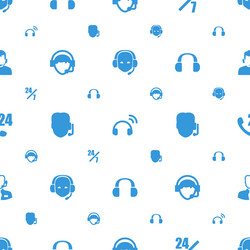 Operator icons pattern seamless white background vector