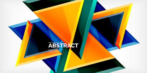 abstract background - glossy triangles vector image