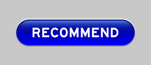 blue color capsule shape button with word vector image