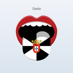 ceuta language abstract human tongue vector