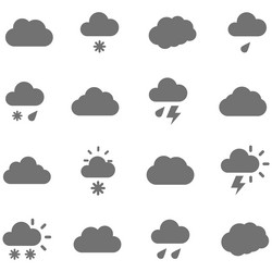 clouds icons set of in different form vector image