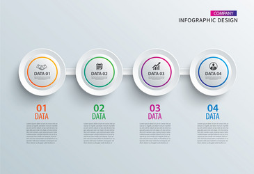 Data Circles - Horizontal Layout vector image