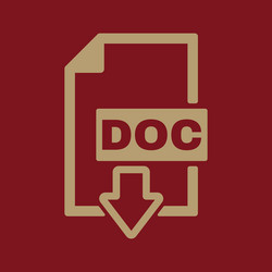 doc icon text file format symbol flat vector image
