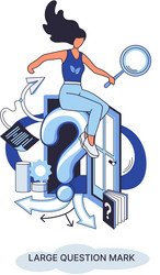 ladge question mark problem and solution concept vector image