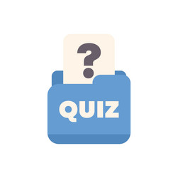 quiz folder containing question mark symbol vector image