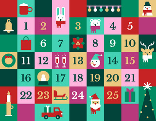 advent calendar printable Vector Image
