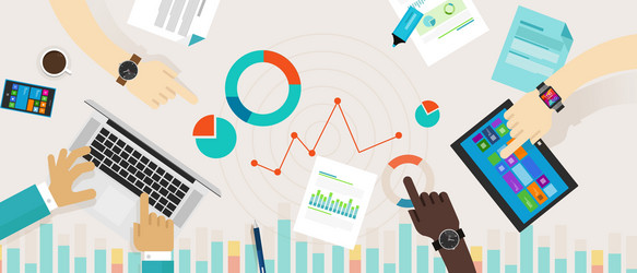 bar graph chart data information infographic vector image