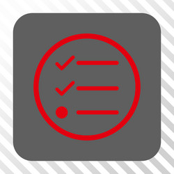 checklist rounded square button vector image