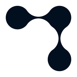 organic connect pattern with metaball molecules vector image