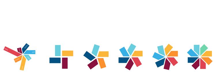 rectangles arranged in circle pattern partially vector image