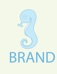 sea horse logo Vector Image