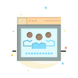 browser network web education abstract flat color vector image