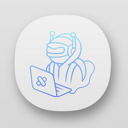Cybersecurity Robot App Icon vector image