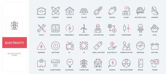 electric energy and supply household appliances vector