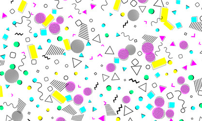 pop art color background memphis pattern vector image
