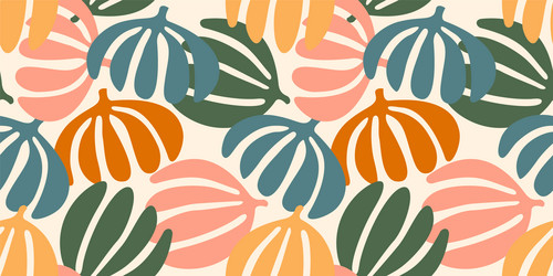 simple seamless pattern with abstract leaves vector image