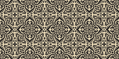damask seamless pattern background elegant vector image