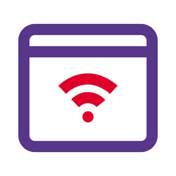 desktop with wireless internet access vector image
