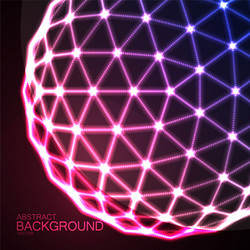 Glowing Particle Network Sphere vector image