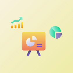 Presentation icons set collection with smooth vector