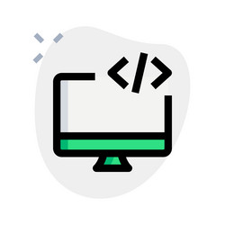 scripting and programming executed on desktop vector image