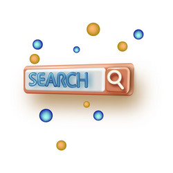 search bar design element in 3d style vector image