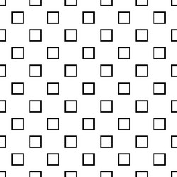black and white repeating square pattern vector image
