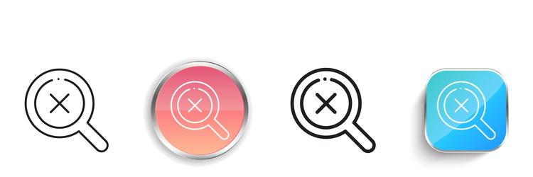 found icon thin linear regular and button style vector image