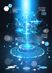Tech Abstract Background - Futuristic Template vector image