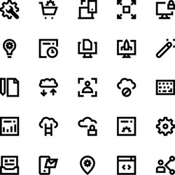 web design and development icons 1 vector image